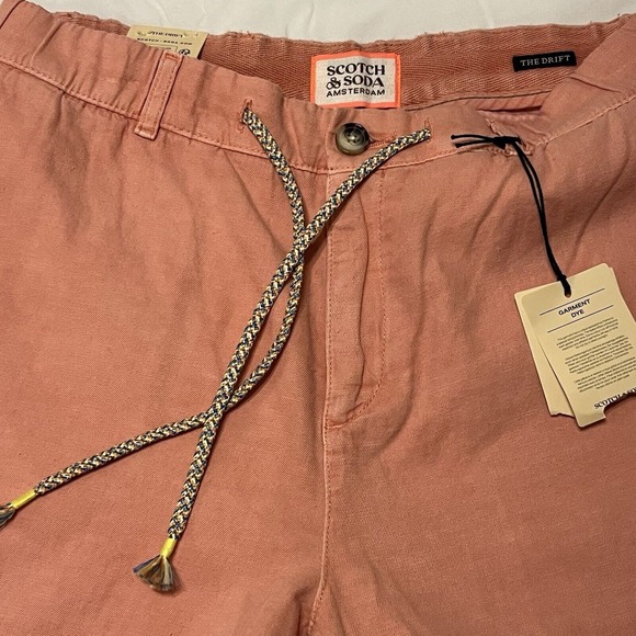 Scotch & Soda The Drift Mens Tapered Joggers Pants Small Pink Preppy Retro NWT - Picture 13 of 16